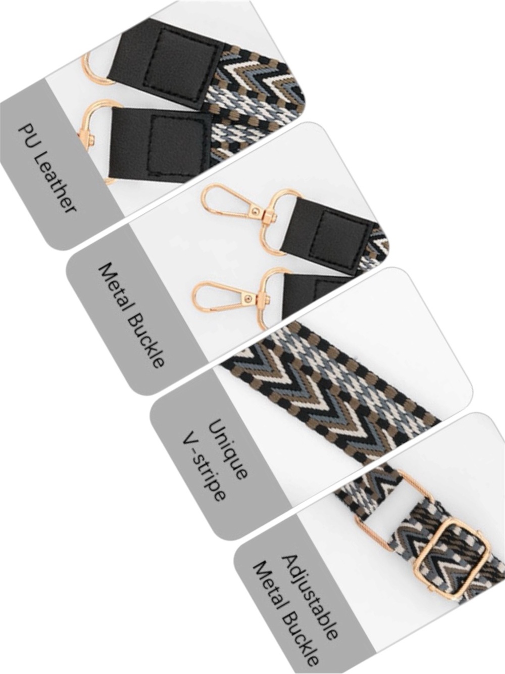 Universal Adjustable Crossbody Phone Lanyard Black Braided Strap Tether Patch - Picture 9 of 9